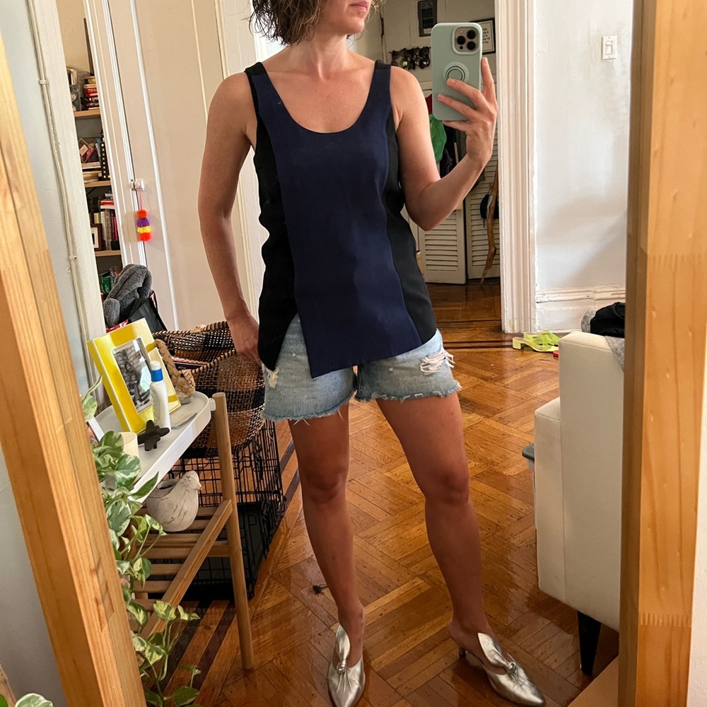 Proenza Schouler blue/black tank